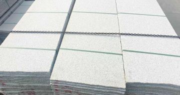 延安芝麻白毛板，石材毛板