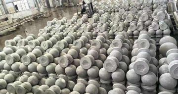 延安芝麻白圆球 石球 挡车球