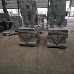 延安芝麻灰花岗岩对象 芝麻白芝麻灰大象