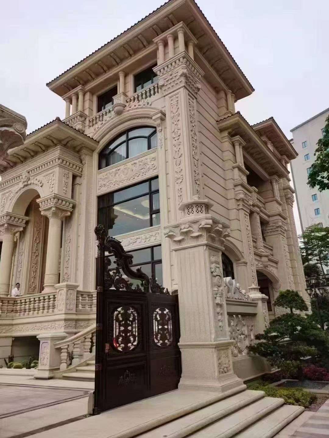延安黄金麻别墅外墙异形定制