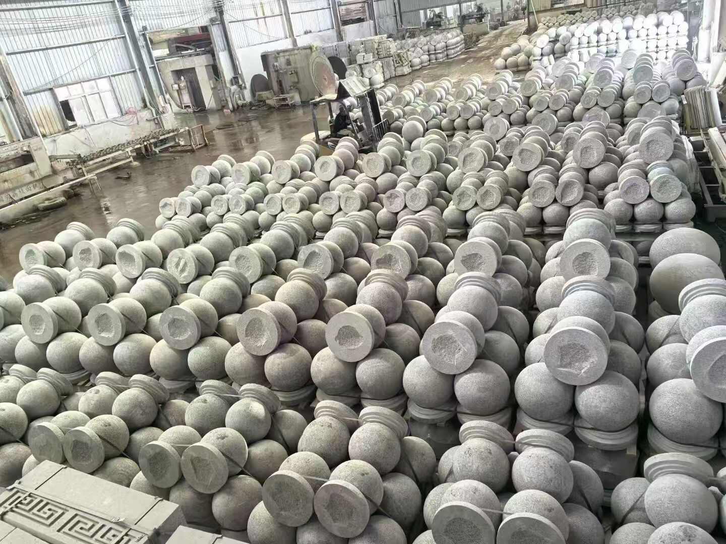 延安芝麻白圆球 石球 挡车球